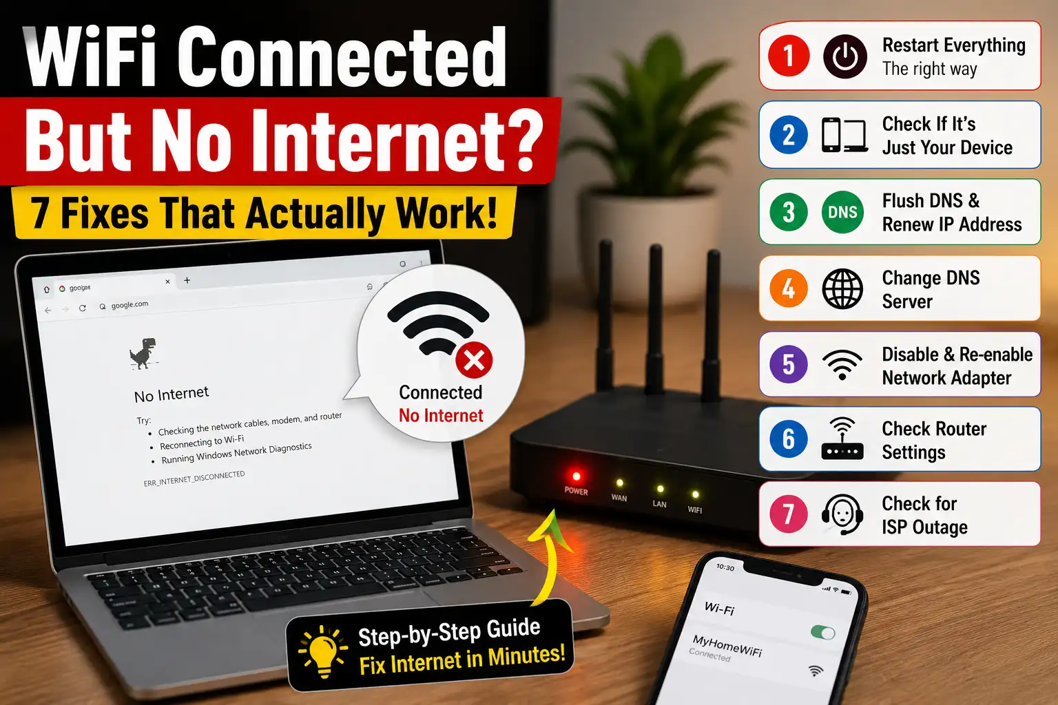 WiFi Connected But No Internet Fix (4)