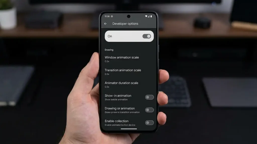 Best Ways to Speed up slow Android phone 2026 (Without Factory Reset) 9 Android Developer Options animation scale settings 0.5x