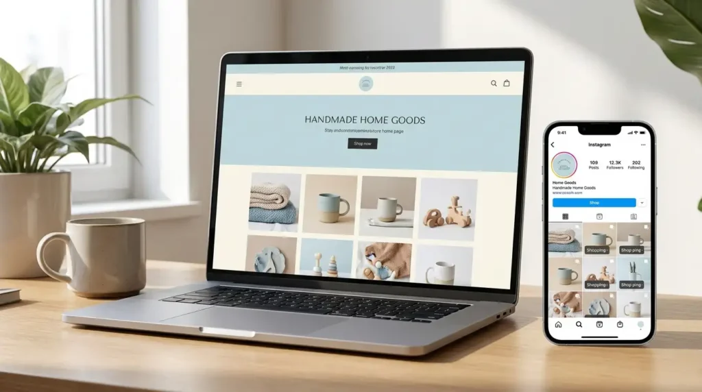 Shopify store example selling handmade crafts