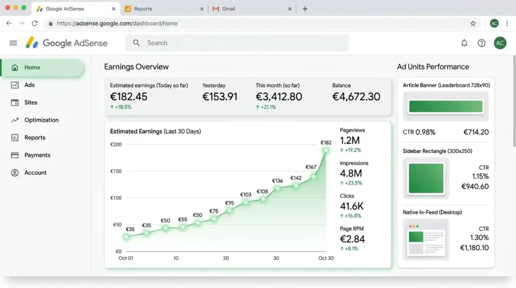 How to Apply for Google AdSense Step by Step Guide 12 adsense-dashboard-earnings