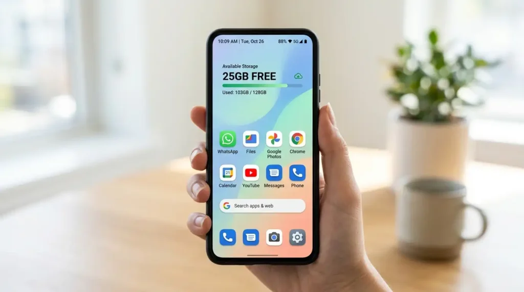 How to Free Up Storage on Android Without Deleting Apps (2026 Guide) 4 android-phone-clean-storage