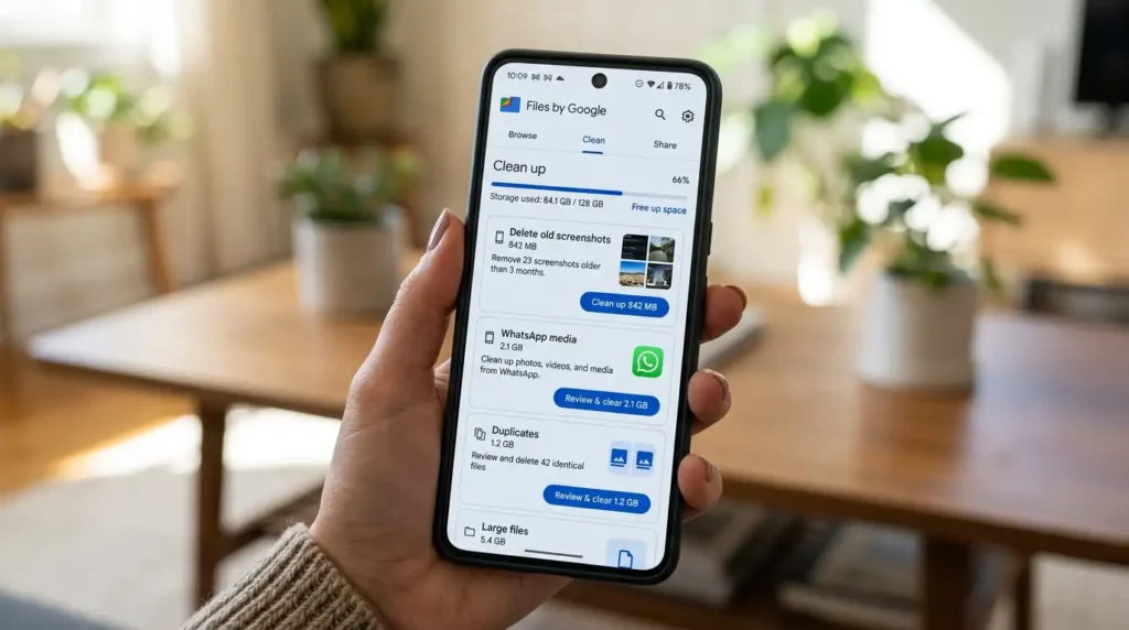 How to Free Up Storage on Android Without Deleting Apps (2026 Guide) 3 files-by-google-clean