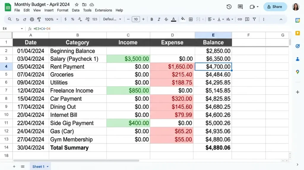 How to Use Google Sheets to Auto-Calculate Monthly Budget (My Real-Life System That Actually Works) 9 google-sheets-budget-setup